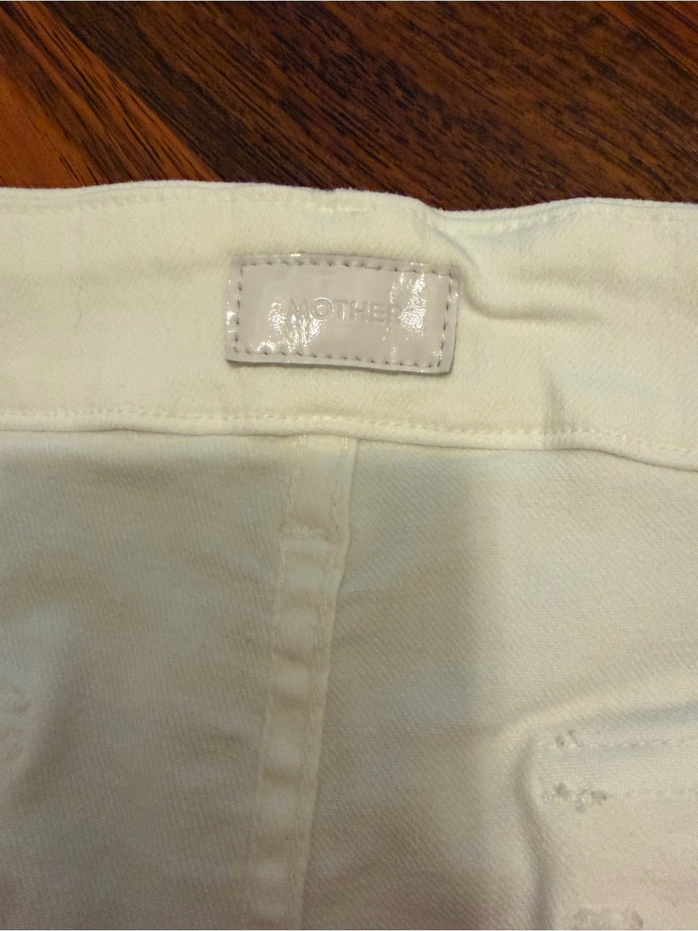 MOTHER Women's Ankle/Cropped High-Rise Button Fly Jeans in Off-White size 28 - Picture 6 of 9